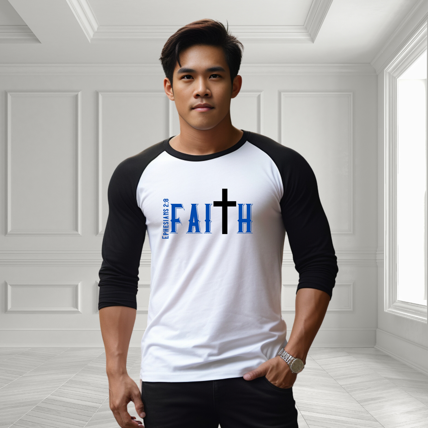 Faith Ephesians Baseball Tee
