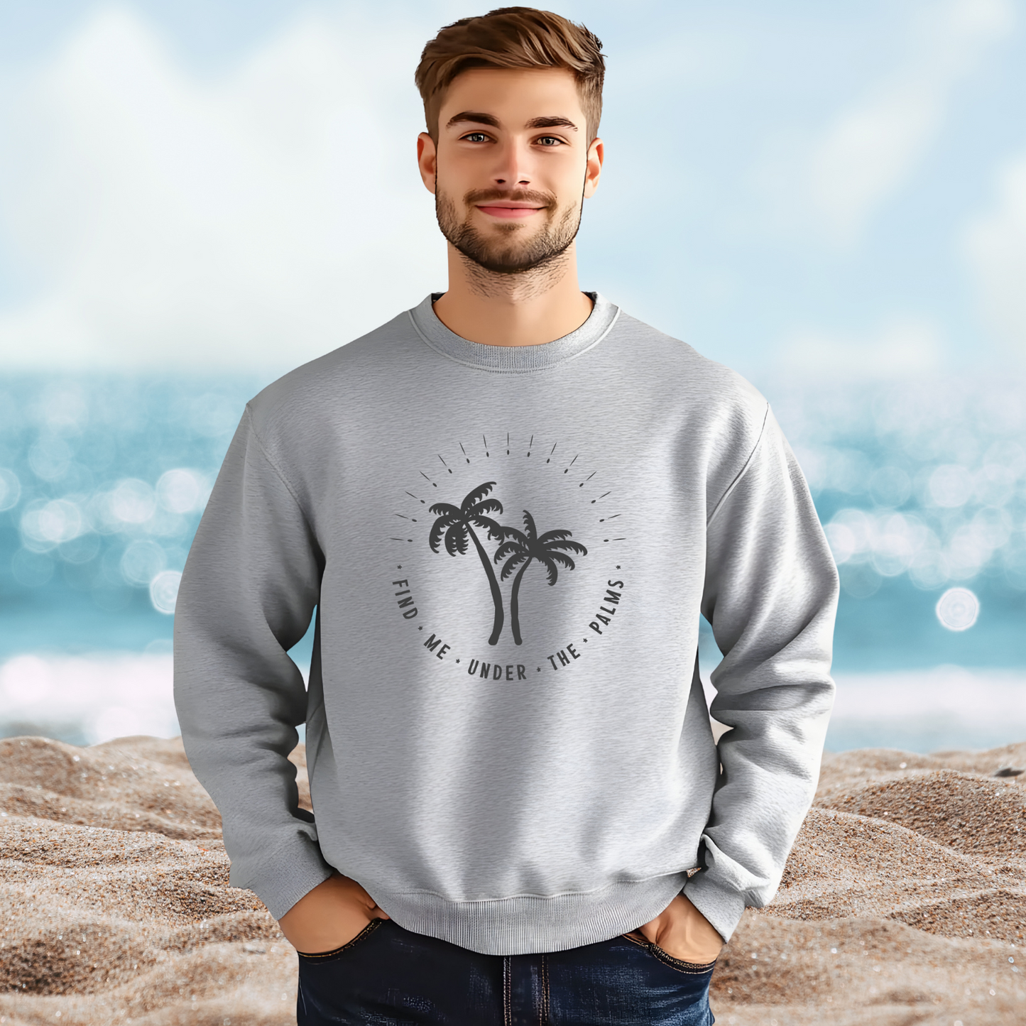 Find Me Under The Palms Crewneck Sweatshirt