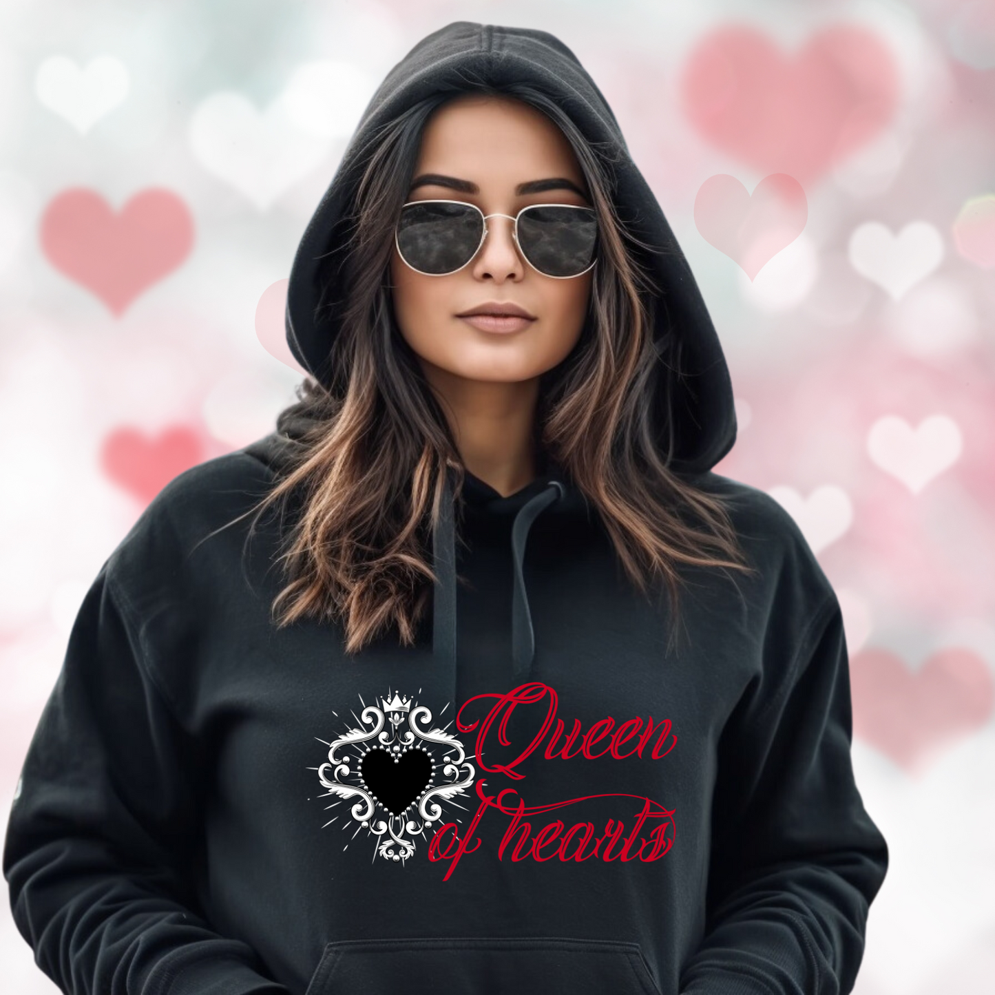 Queen of Hearts Pullover Hoodie