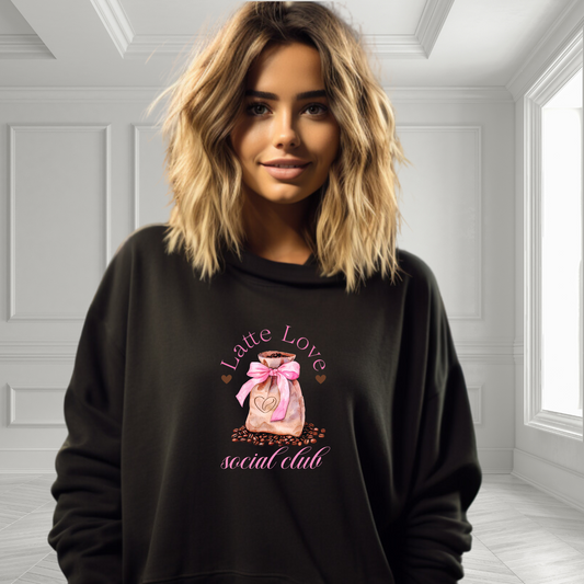Latte Love Social Club Crewneck Sweatshirt