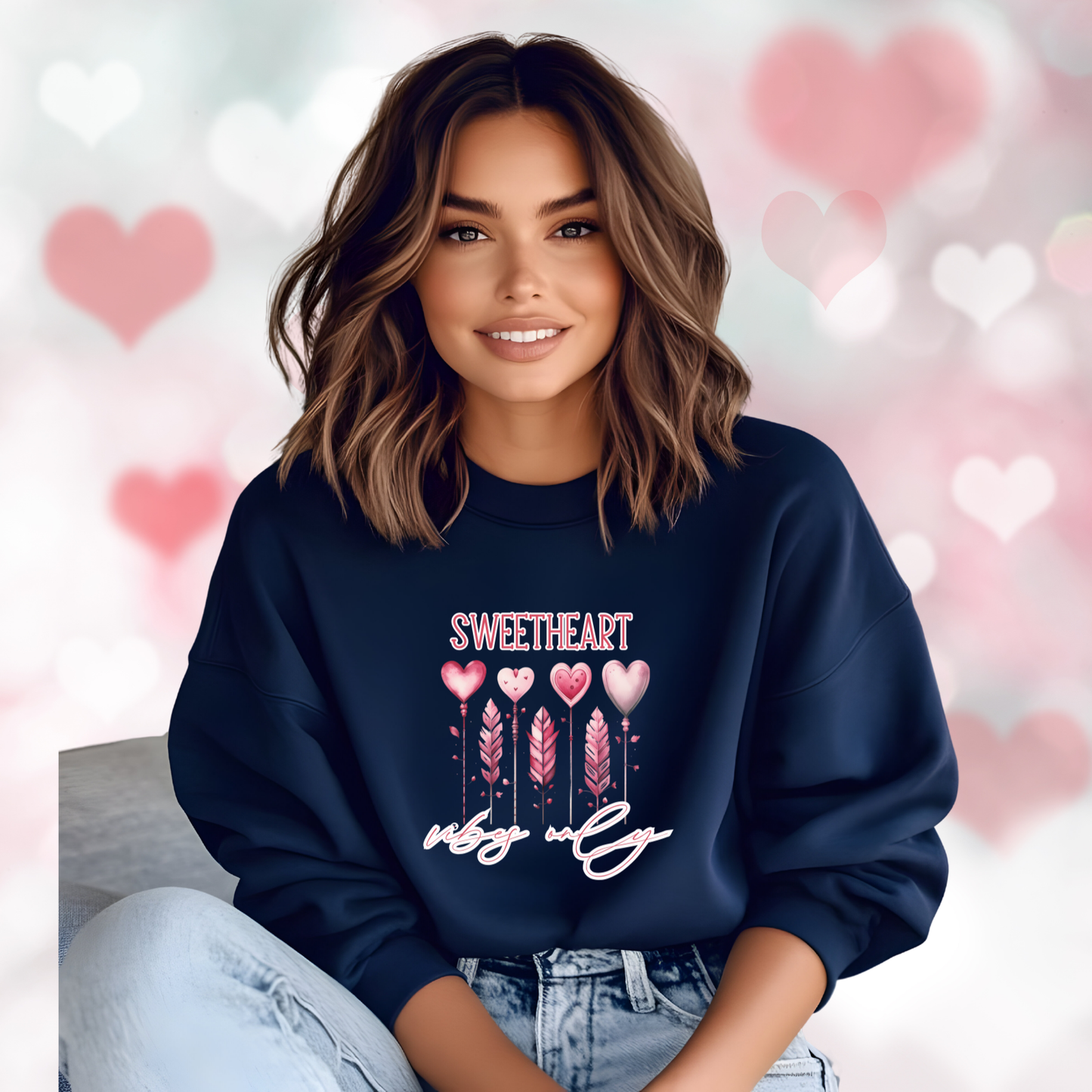 Sweetheart Vibes Only Crewneck Sweatshirt