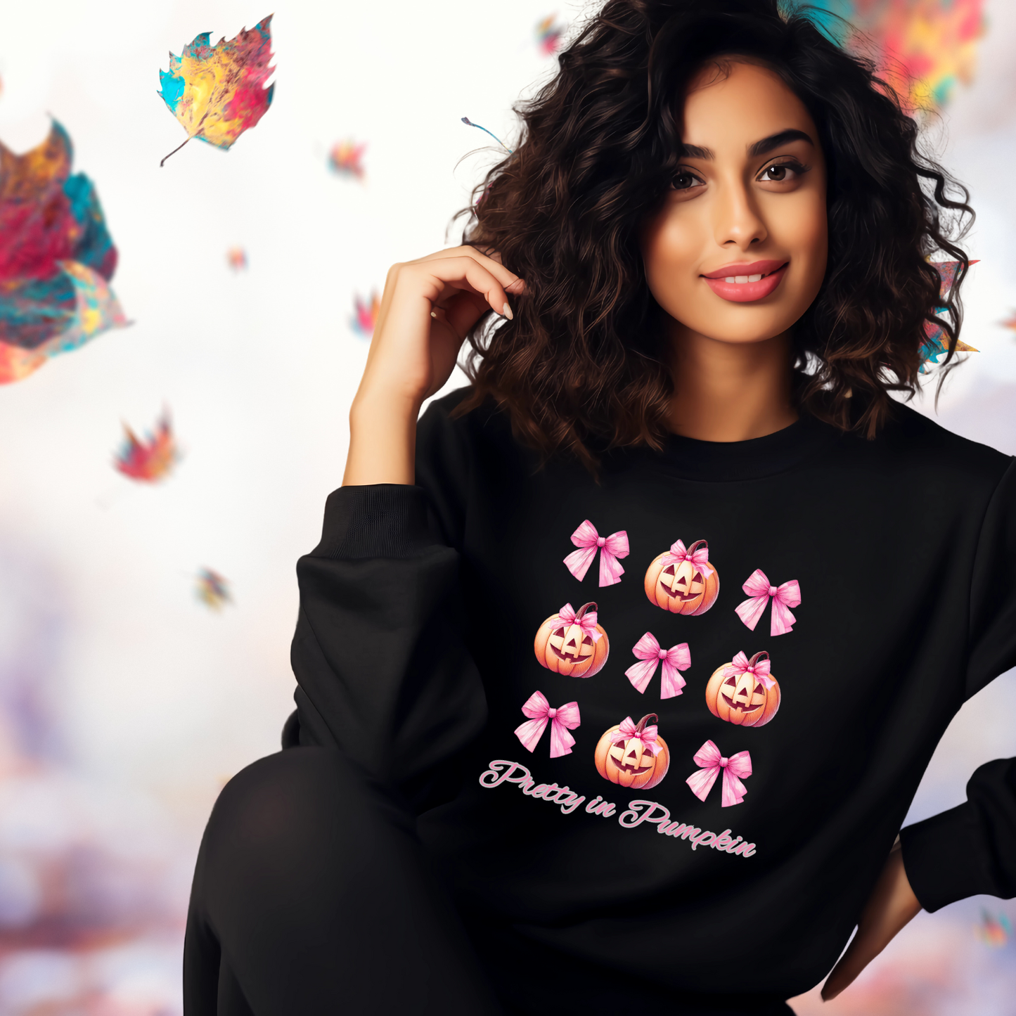 Pretty in Pumpkin Crewneck Sweatshirt