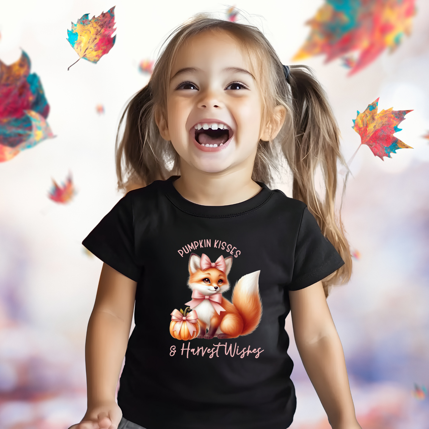 Pumpkin Kisses & Harvest Wishes Kid’s T-Shirt