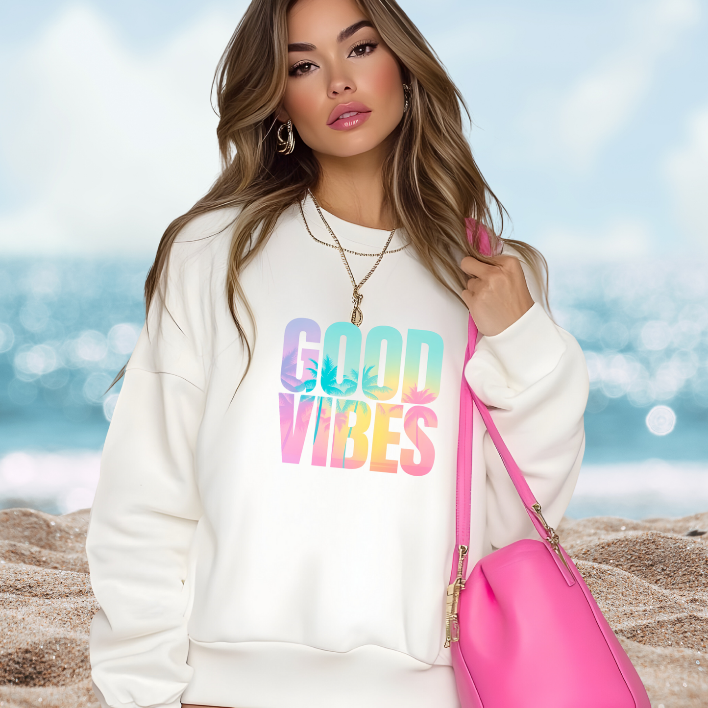 Good Vibes Summer Crewneck Sweatshirt