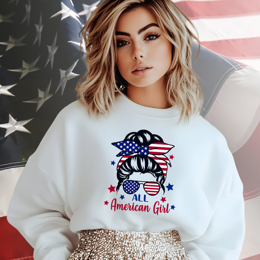 All American Girl Crewneck Sweatshirt