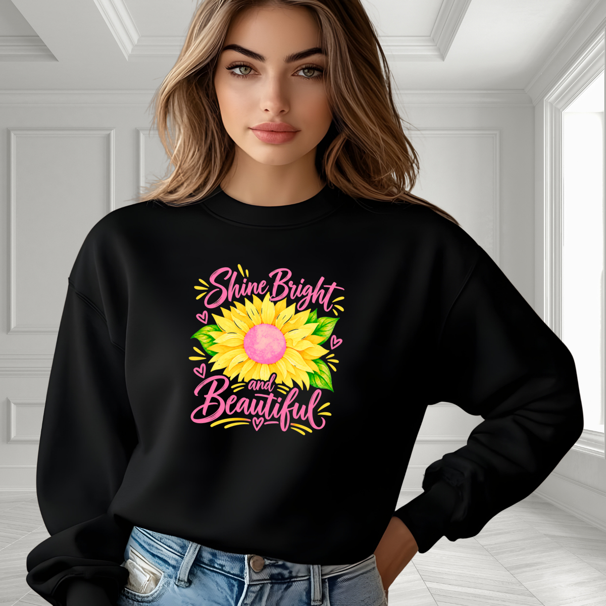 Shine Bright And Beautiful Crewneck Sweatshirt