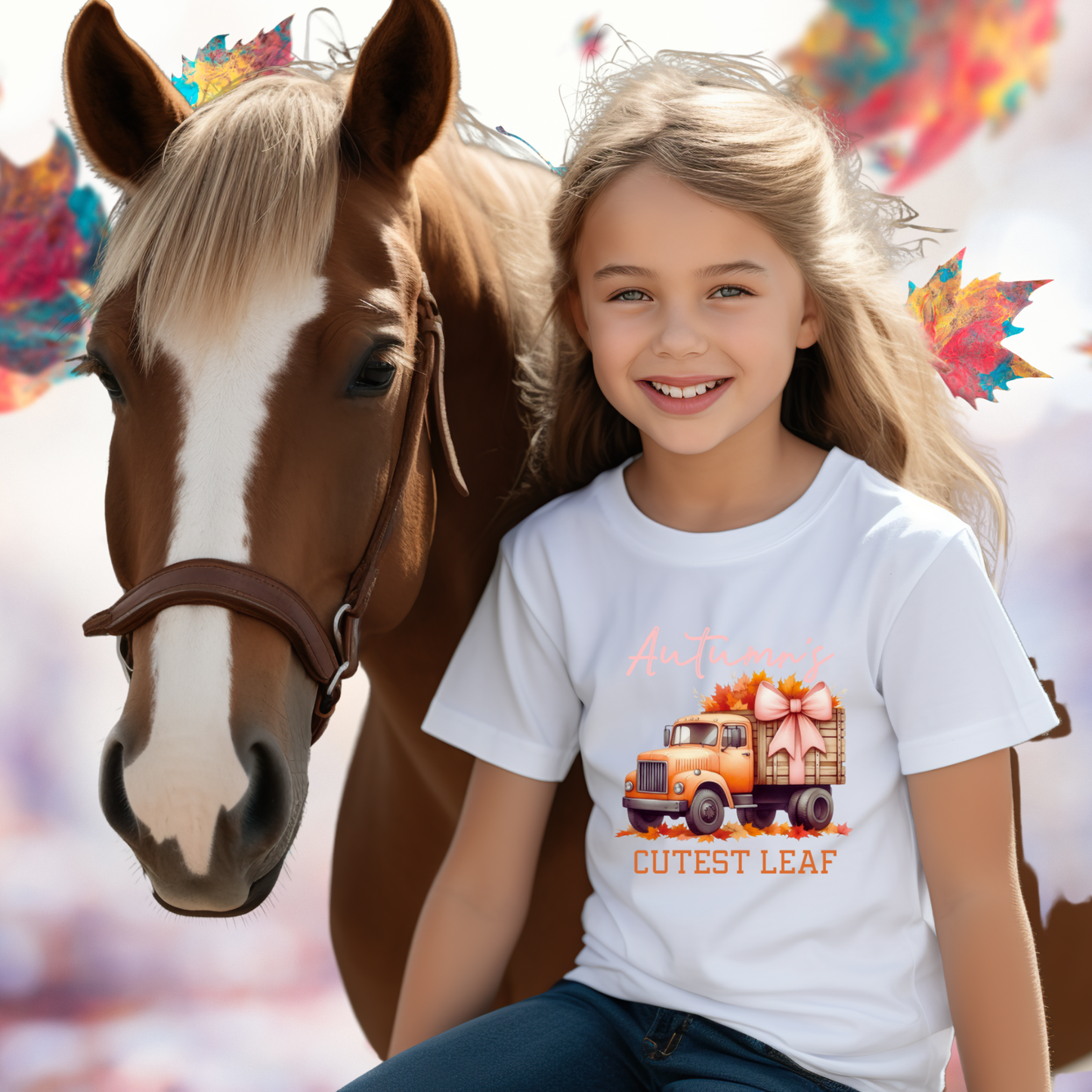 Autumn’s Cutest Leaf Kid’s T-Shirt