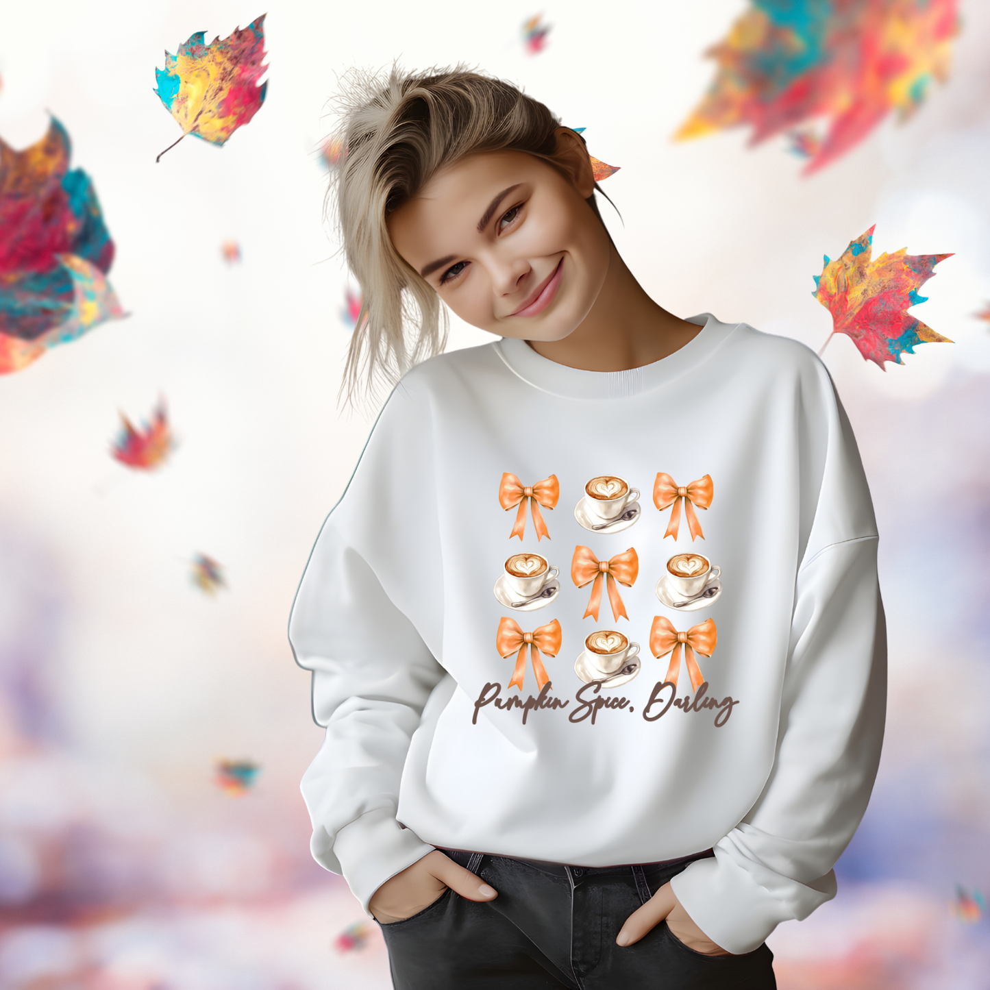 Pumpkin Spice, Darling Crewneck Sweatshirt