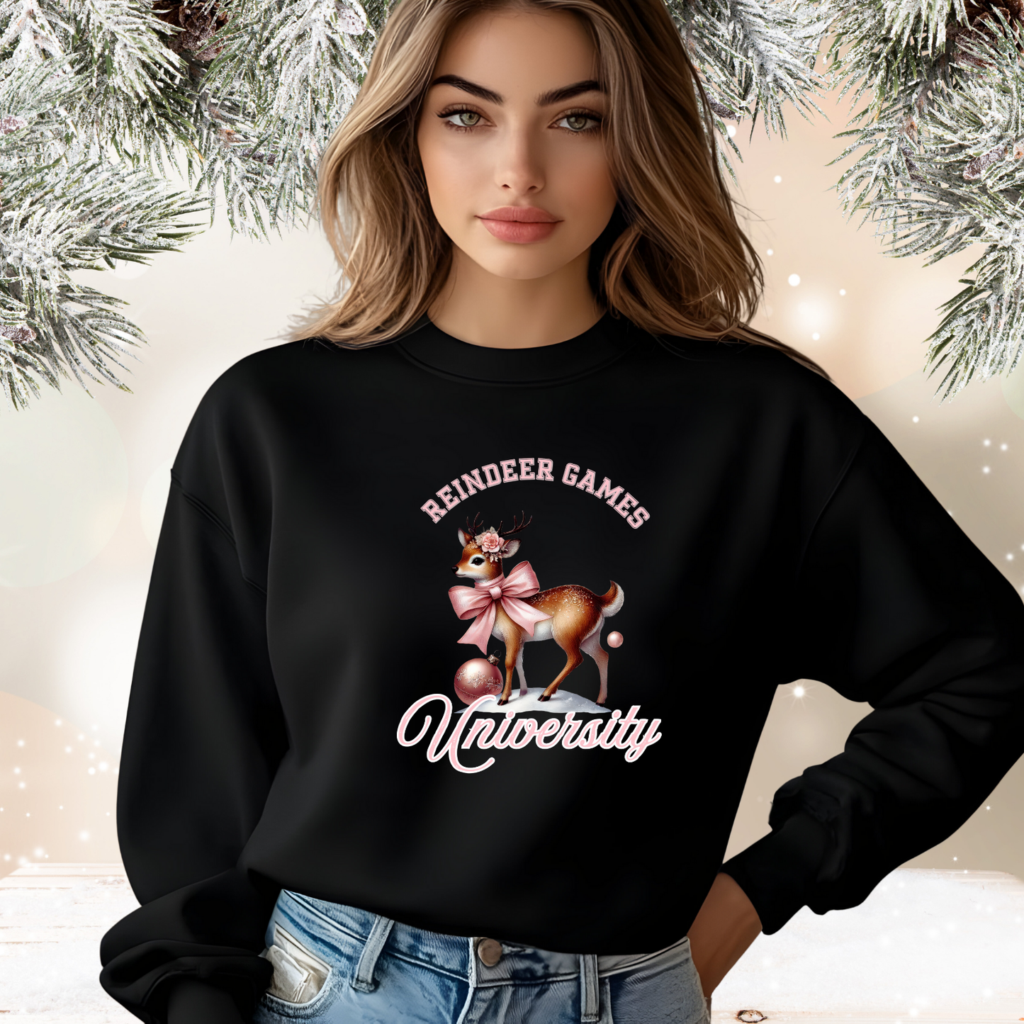 Reindeer Games University Crewneck Sweatshirt