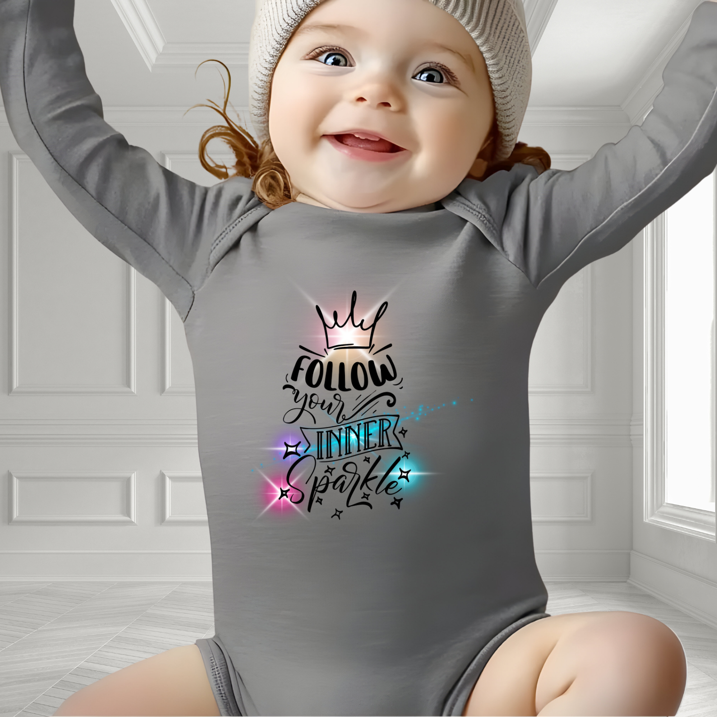 Follow Your Inner Sparkle Infant Long Sleeve Onesie