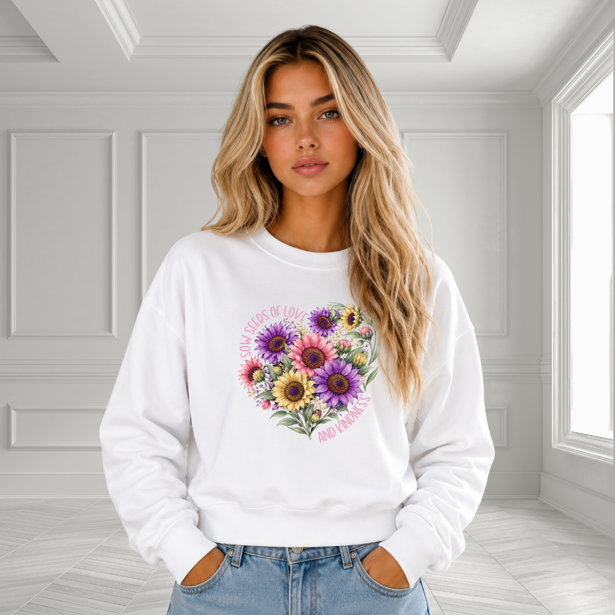 Sow Seeds Of Love And Kindness Crewneck Sweatshirt