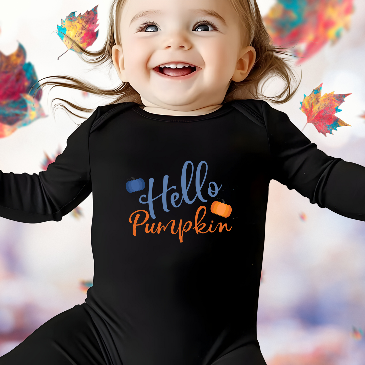 Hello Pumpkin Infant Long Sleeve Onesie