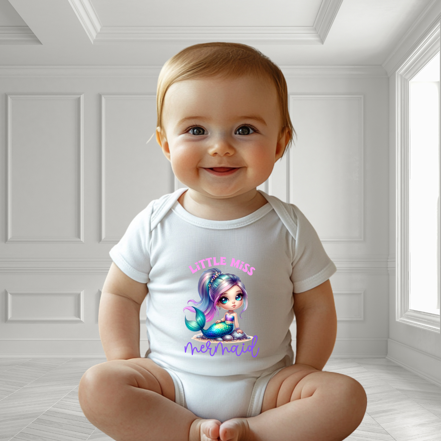 Little Miss Mermaid Infant Short Sleeve Onesie
