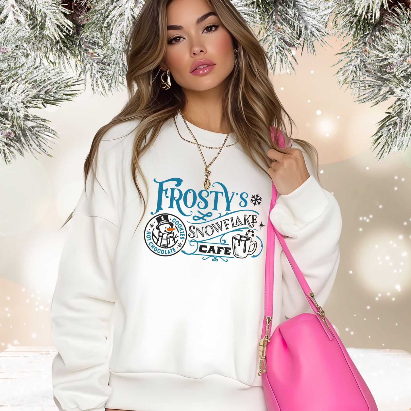Frosty’s Snowflake Cafe Crewneck Sweatshirt