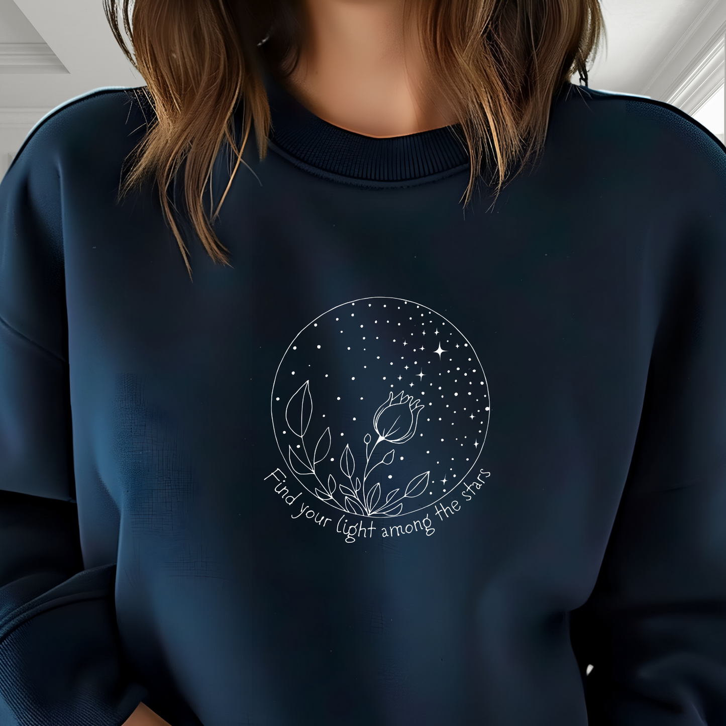 Find Your Light Among The Stars Crewneck Sweatshirt