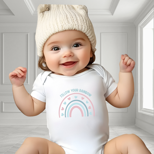 Follow Your Rainbow Infant Short Sleeve Onesie
