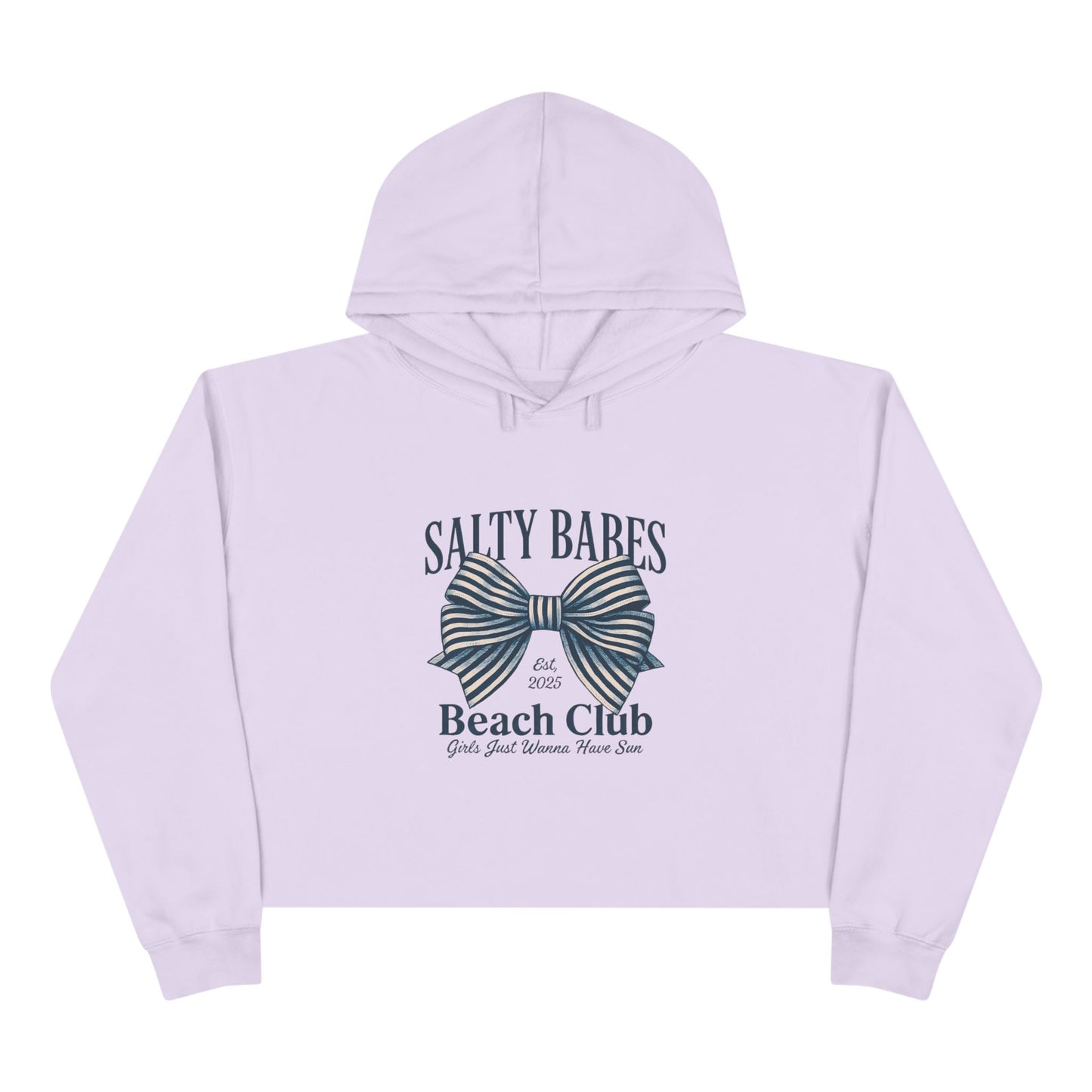 Salty Babes Beach Club Crop Hoodie