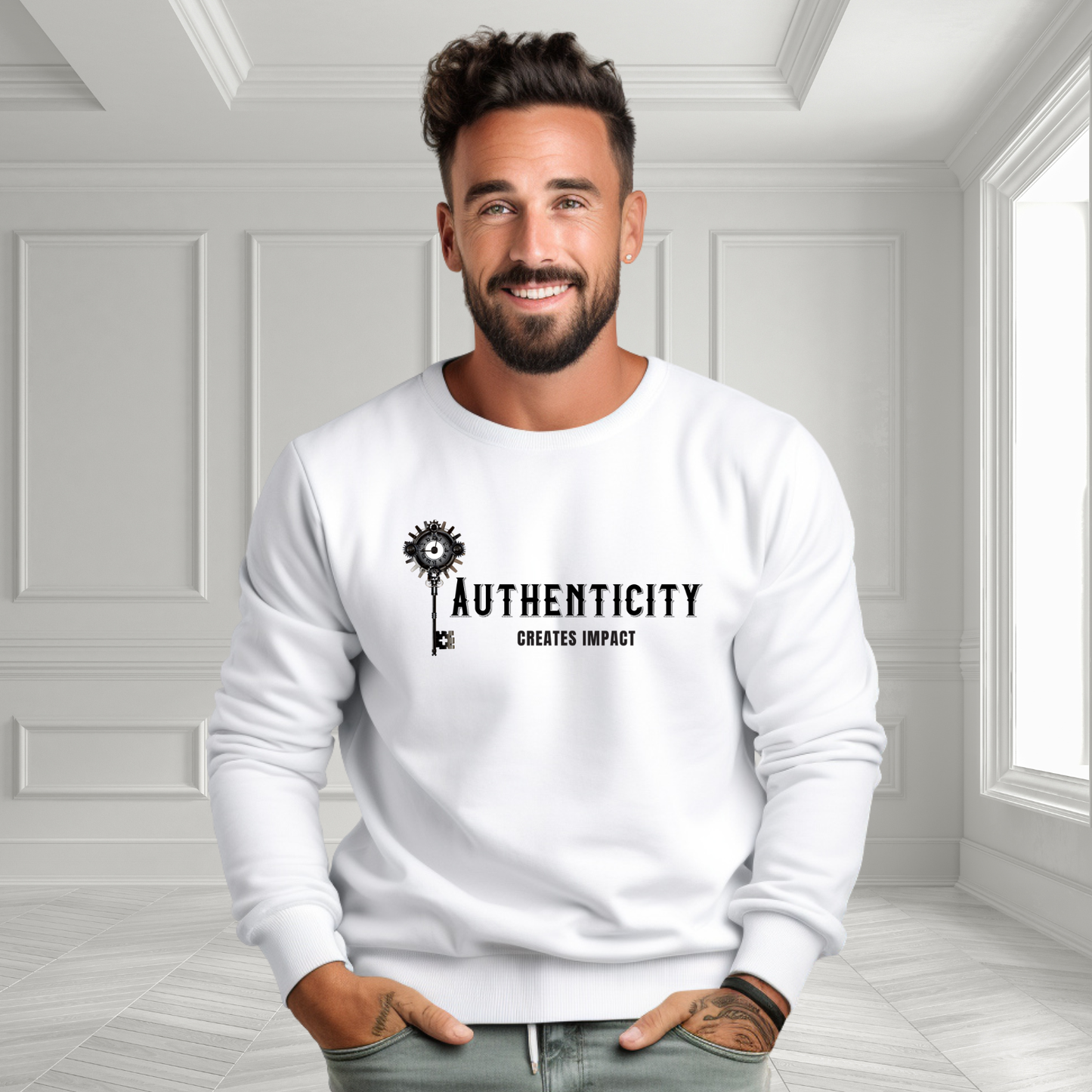 Authenticity Creates Impact Crewneck Sweatshirt