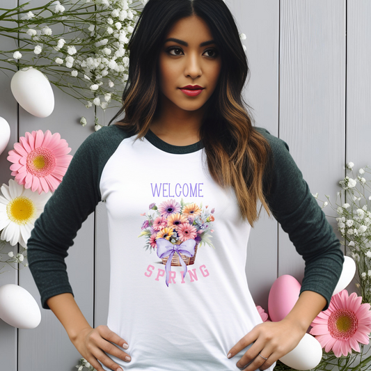 Welcome Spring Baseball Tee