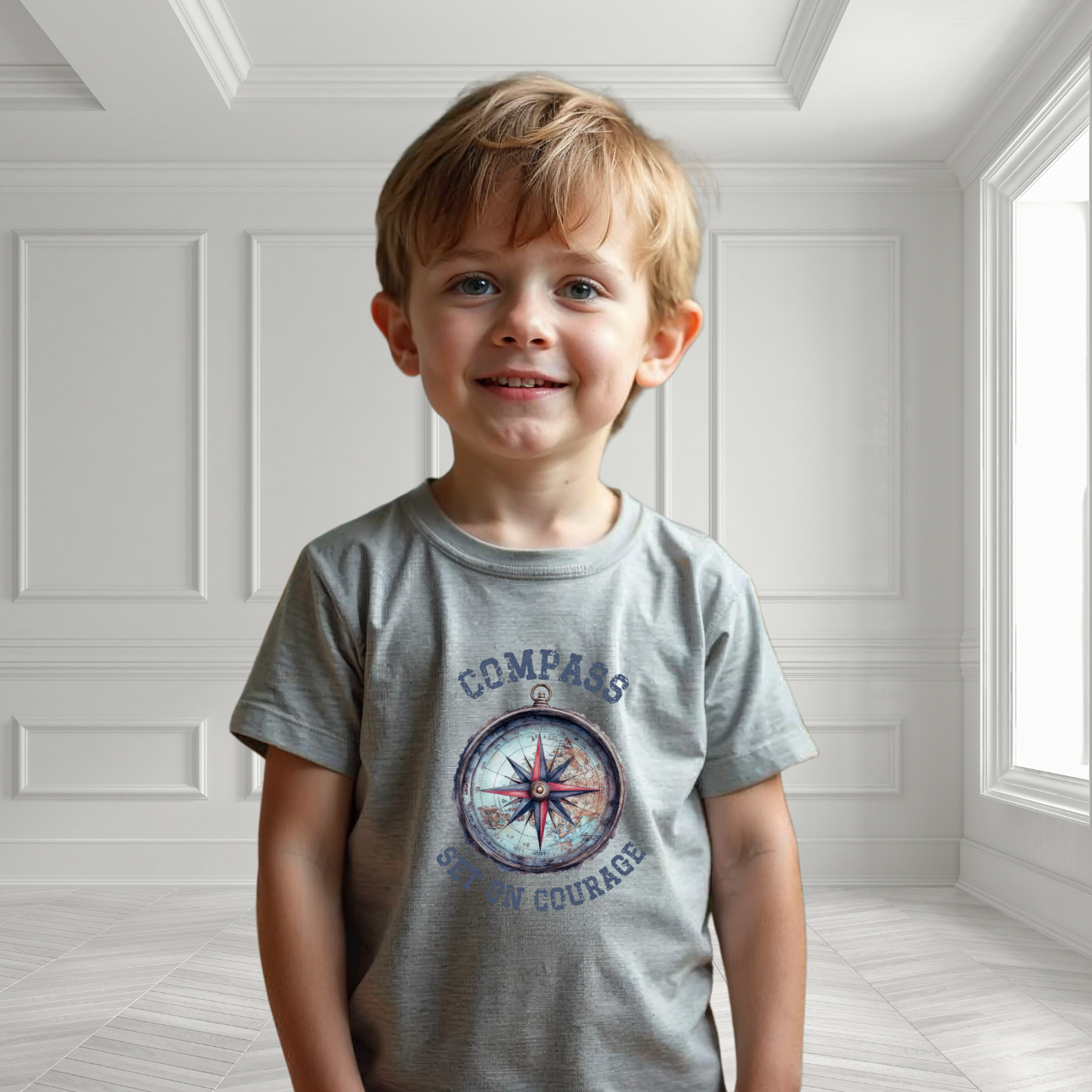 Compass Set On Courage Kid’s T-Shirt