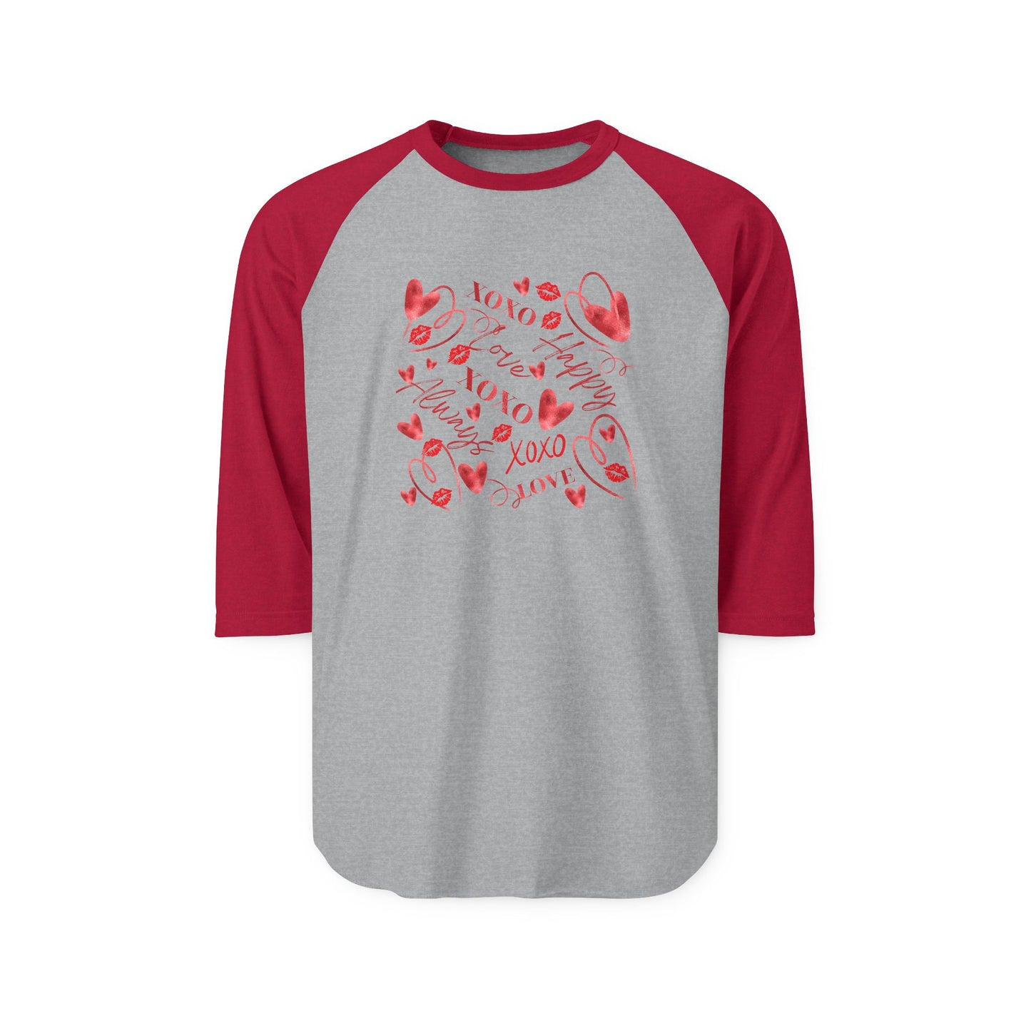 Valentine Word Art Baseball Tee