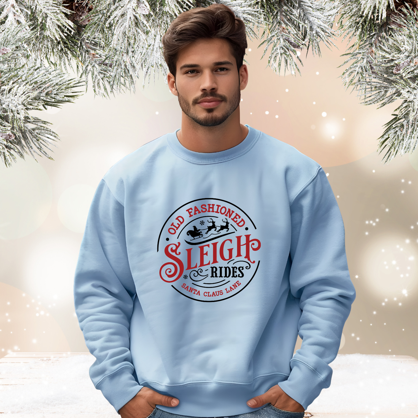 Old Fashioned Sleigh Rides Crewneck Sweatshirt