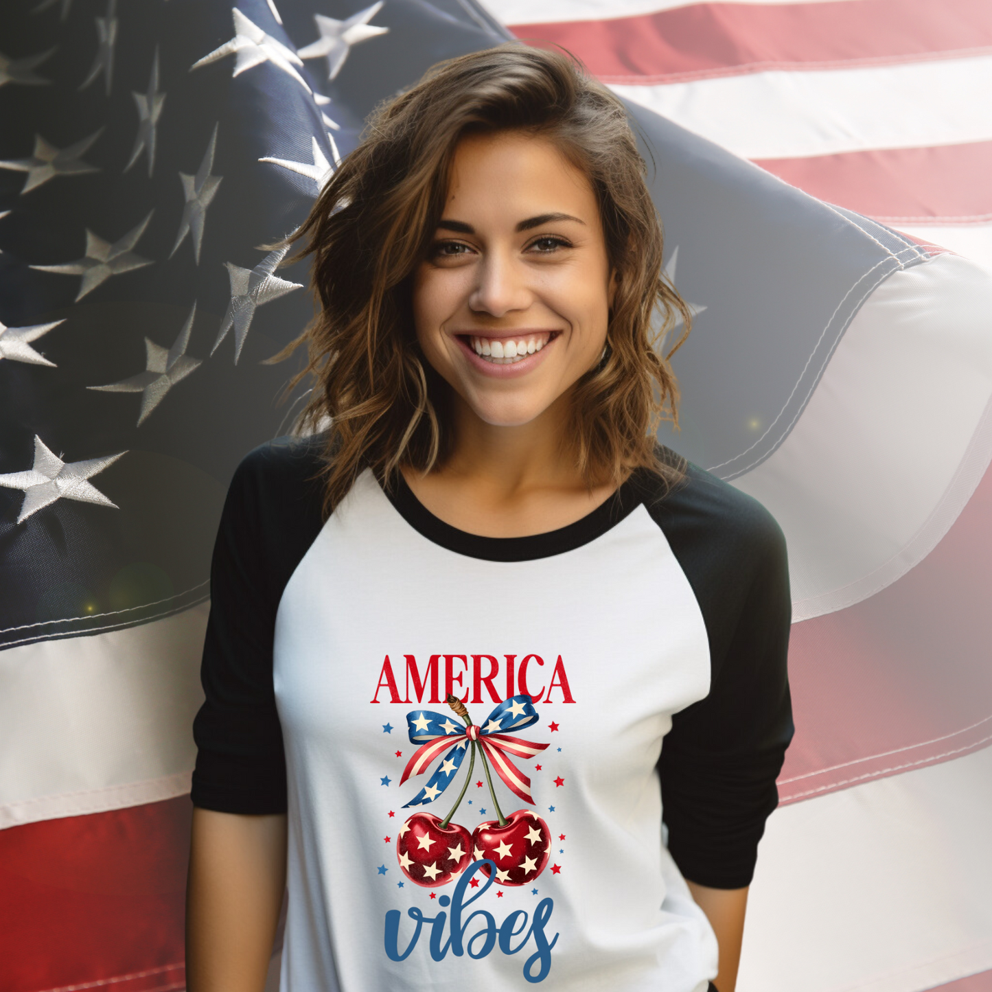 America Vibes Baseball Tee