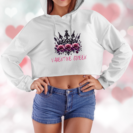 Valentine Queen Crop Hoodie