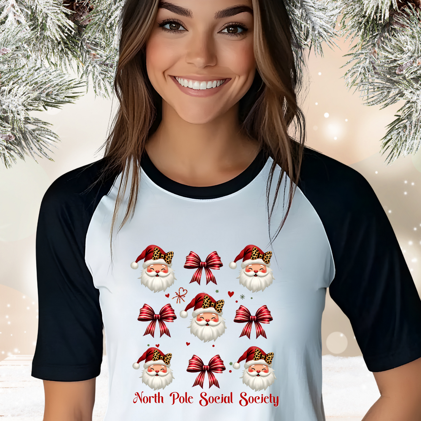 North Pole Social Society Baseball Tee
