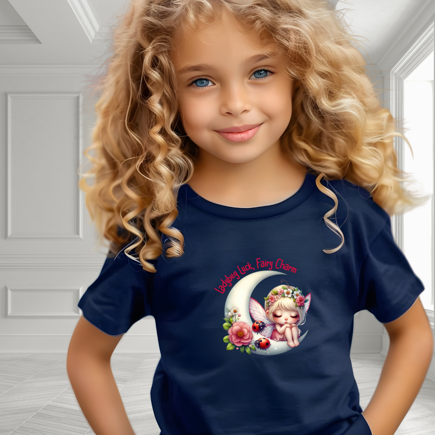 Ladybug Luck, Fairy Charm Kid's T-Shirt