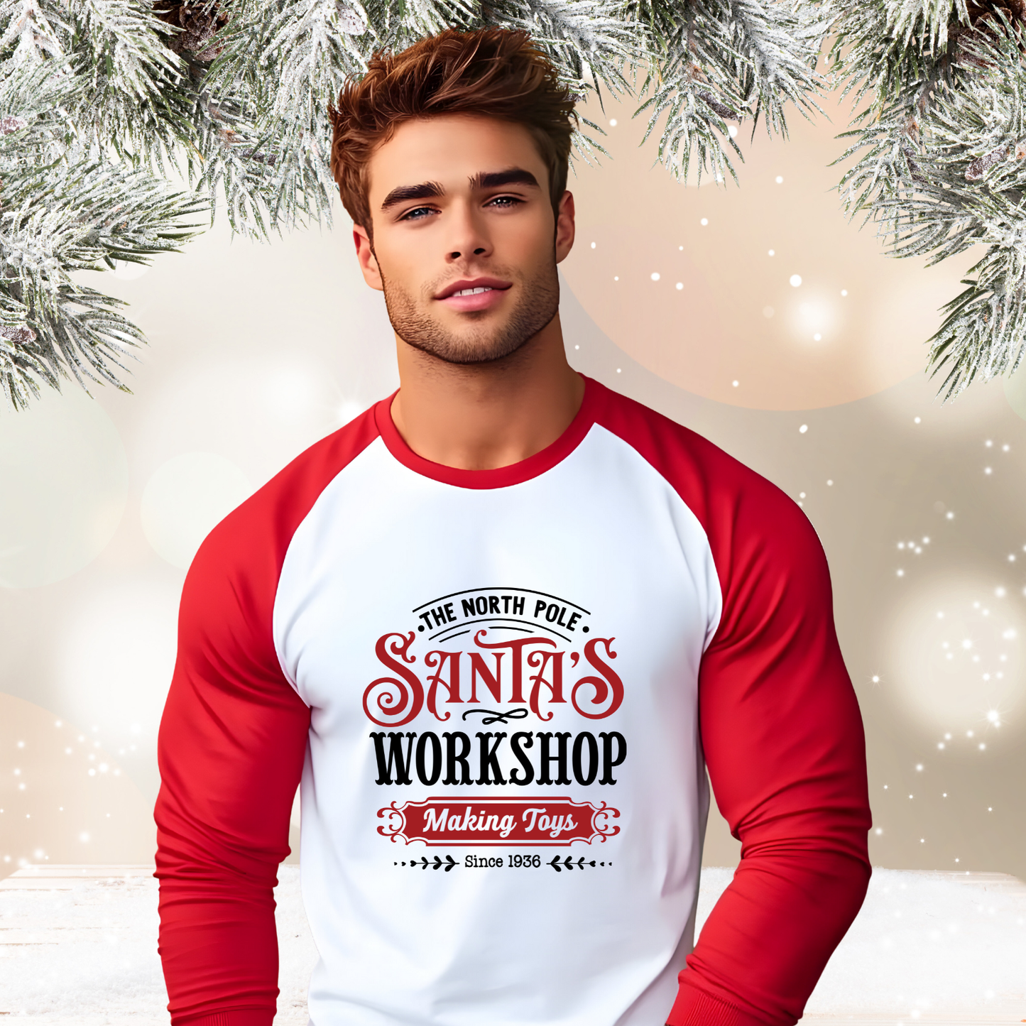Santa’s Workshop Baseball Tee