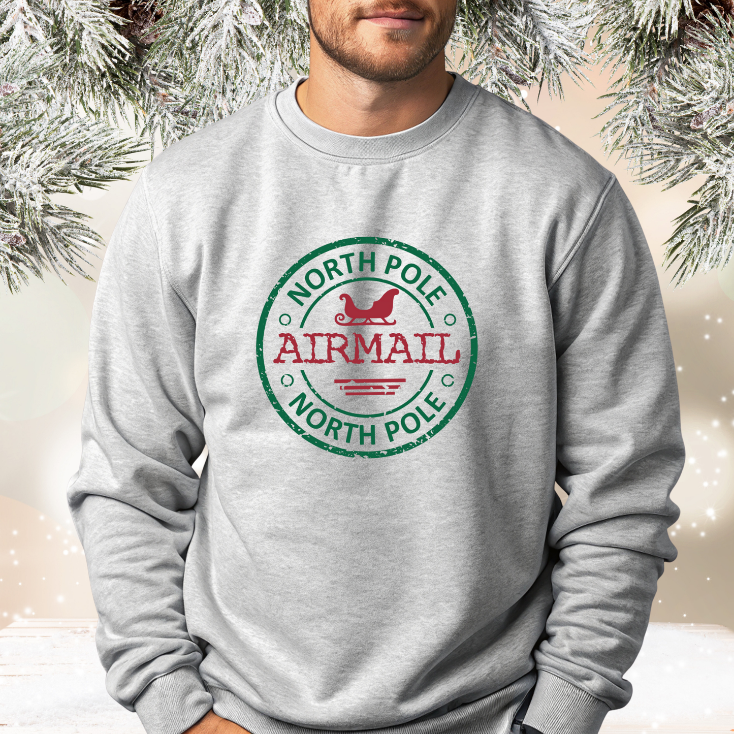 North Pole Airmail Crewneck Sweatshirt