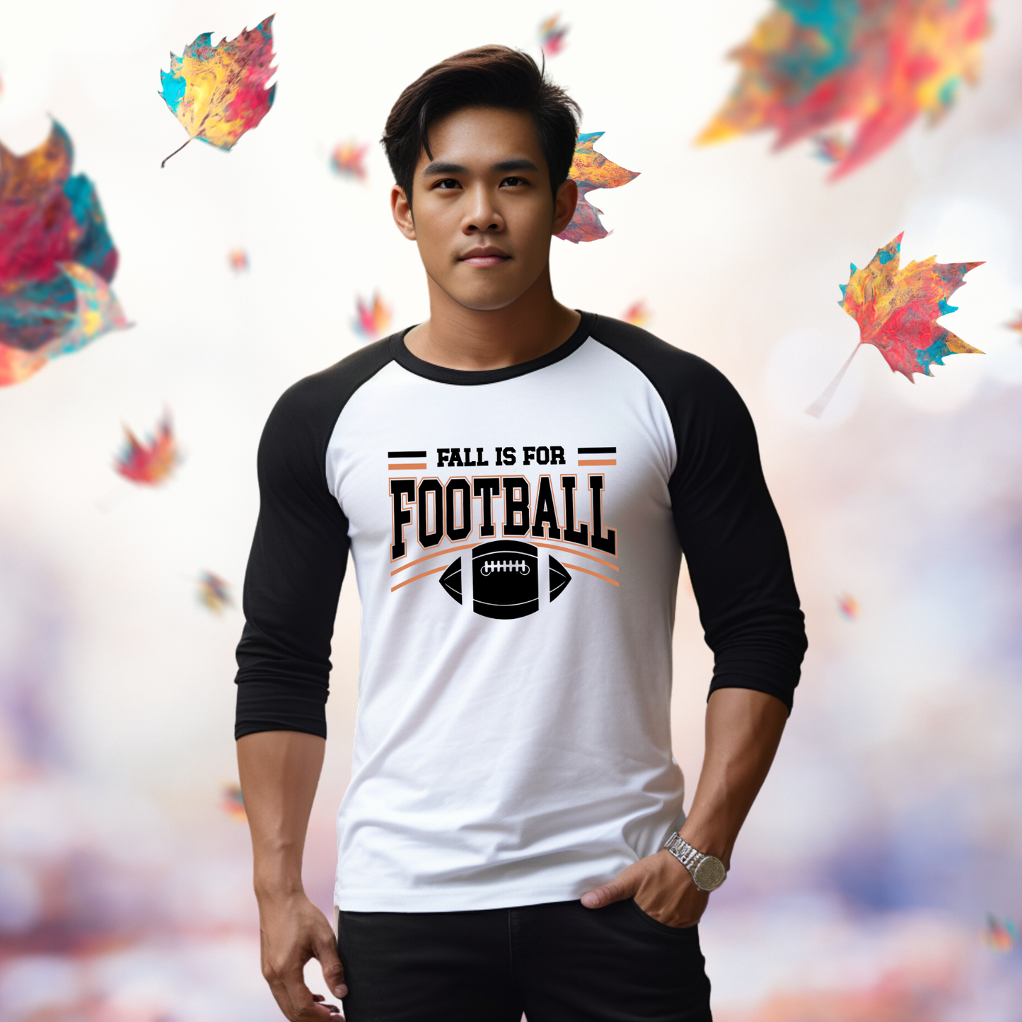Fall Is For Football Baseball Tee