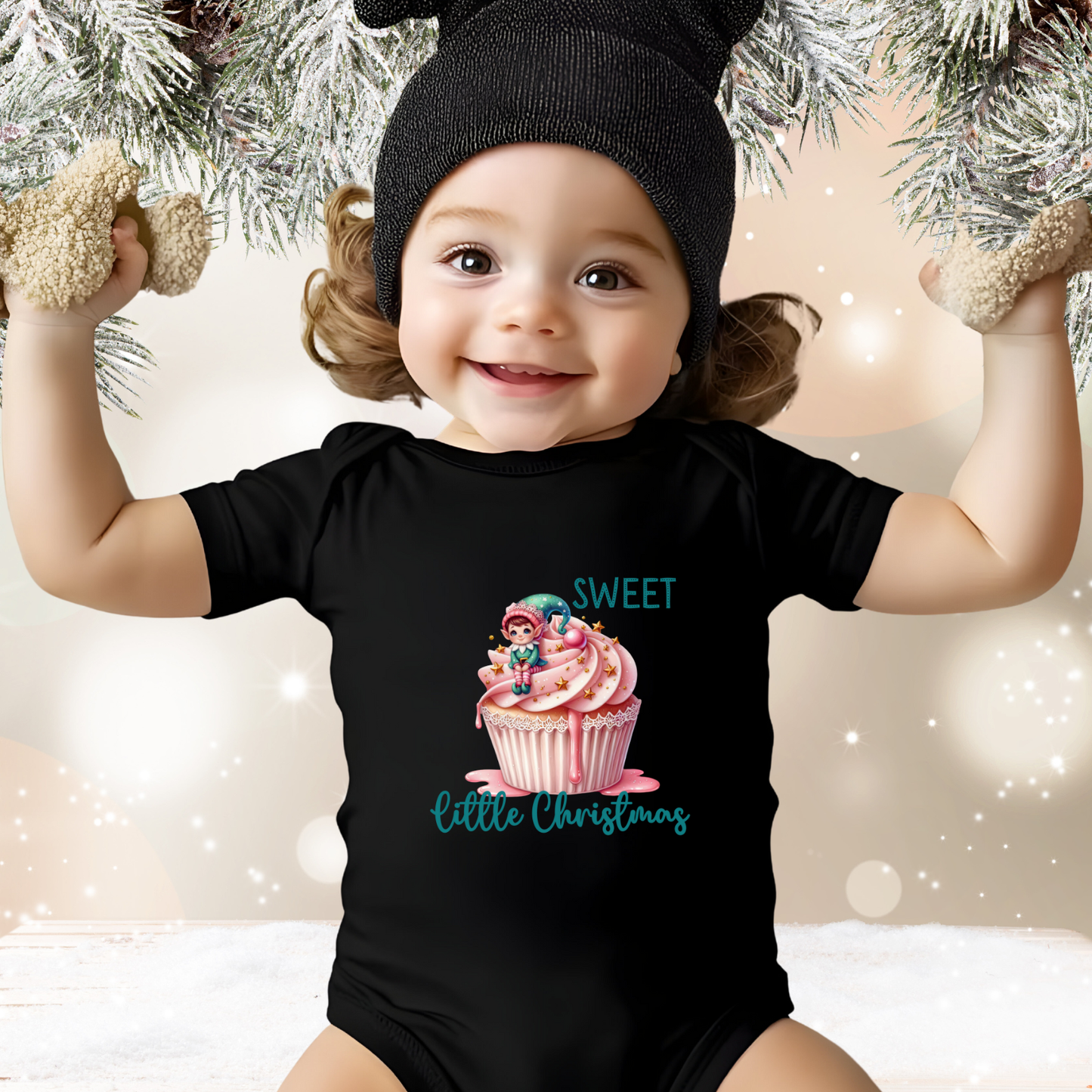 Sweet Little Christmas Infant Short Sleeve Onesie
