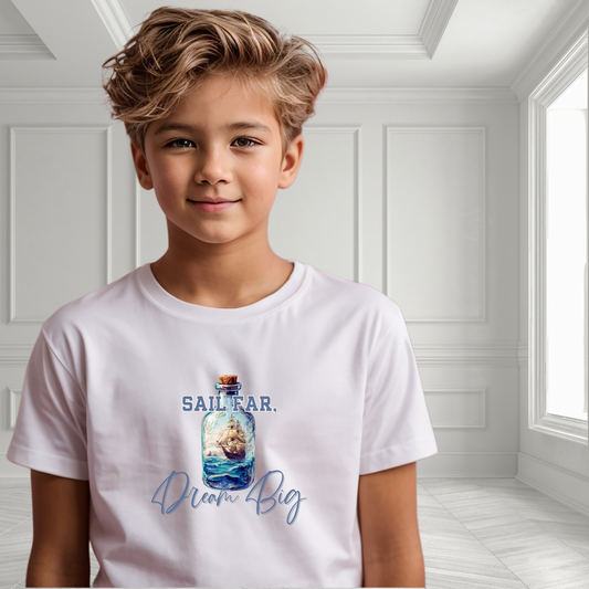 Sail Far, Dream Big Kid's T-Shirt