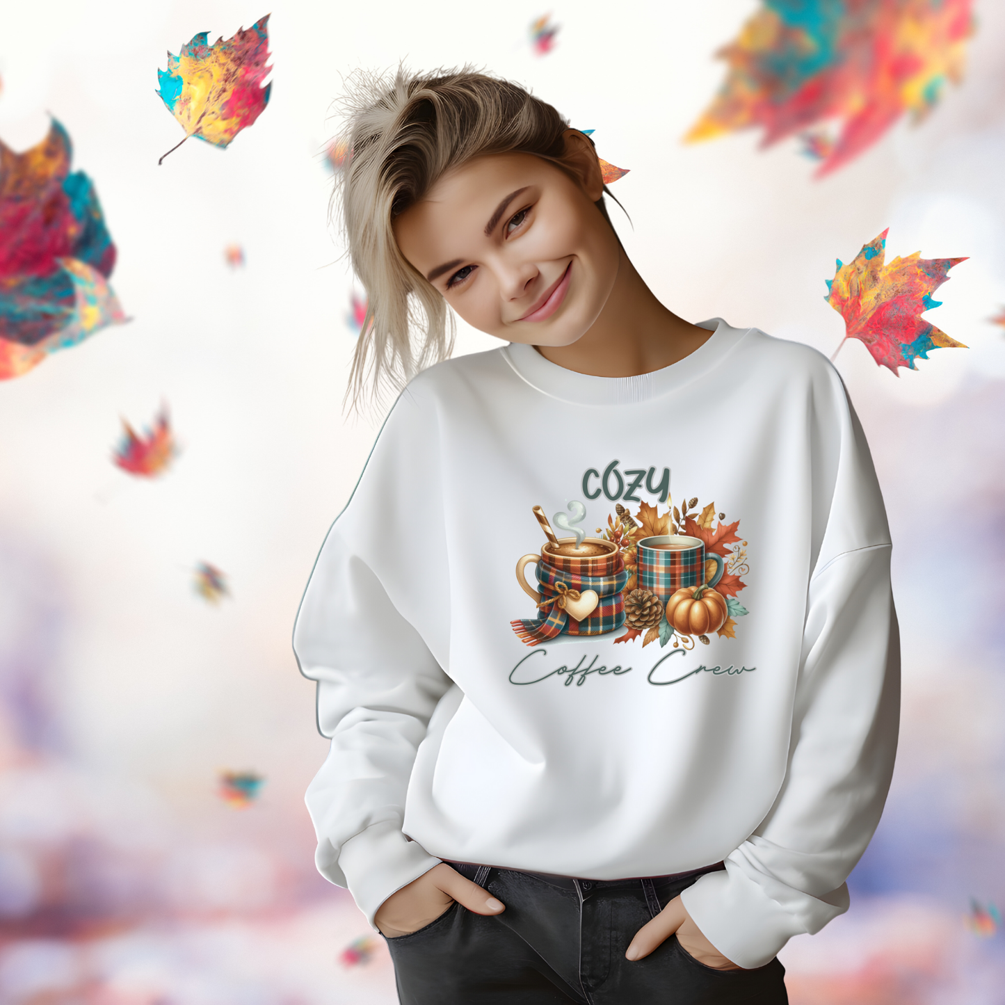 Cozy Coffee Crew Crewneck Sweatshirt