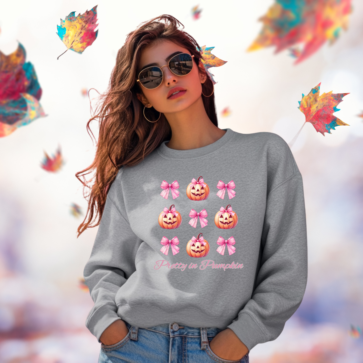 Pretty in Pumpkin Crewneck Sweatshirt