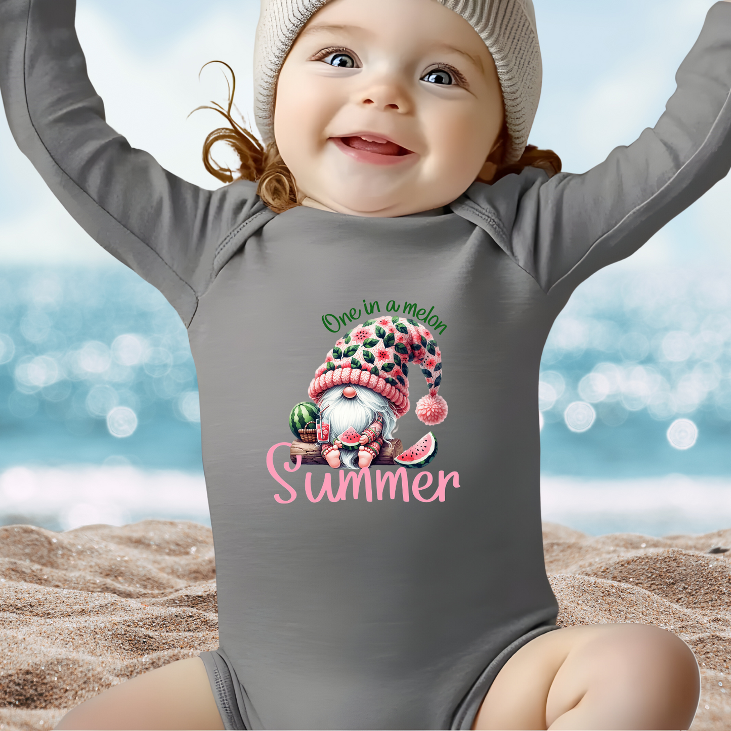 One In A Melon Summer Infant Long Sleeve Onesie