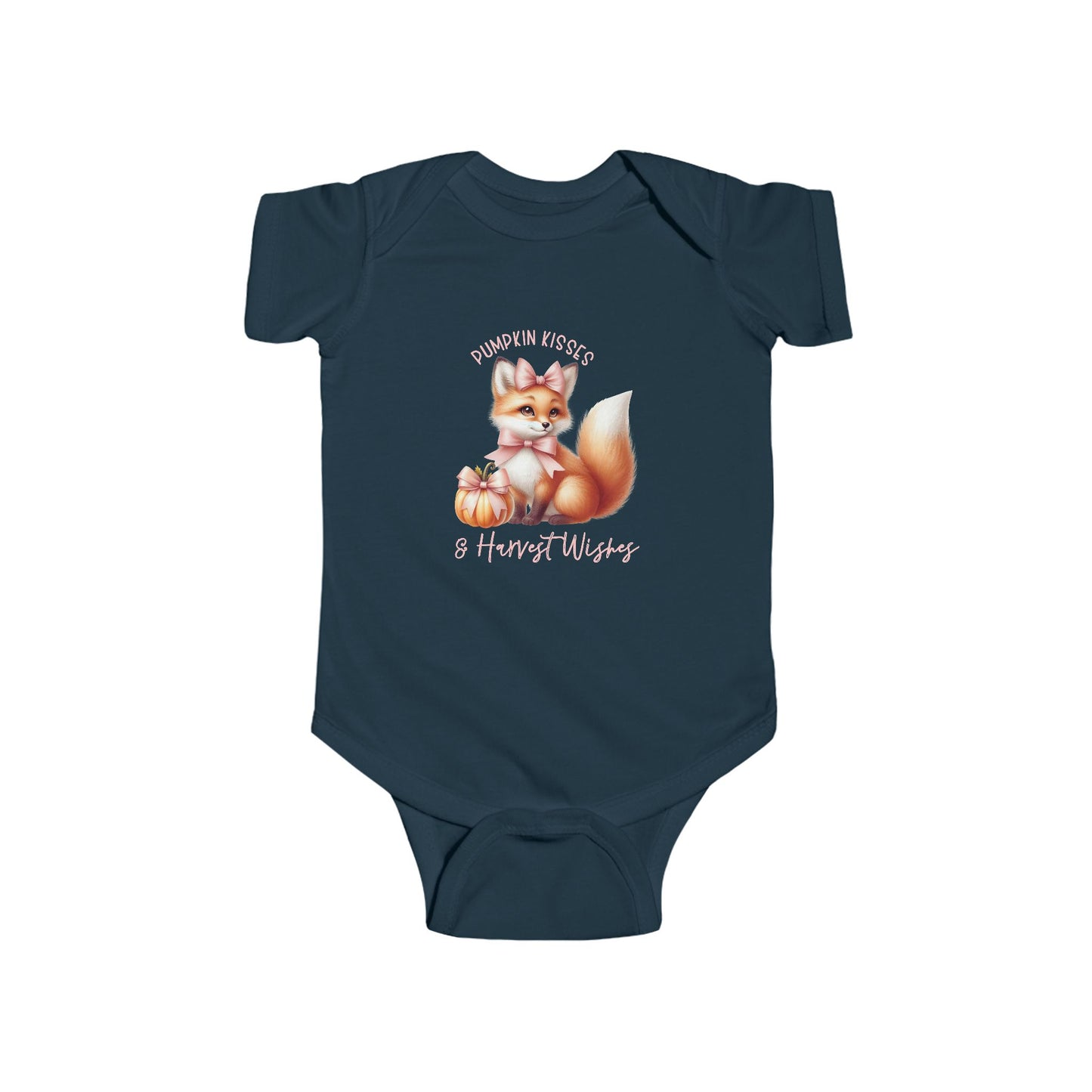 Pumpkin Kisses & Harvest Wishes Infant Short Sleeve Onesie