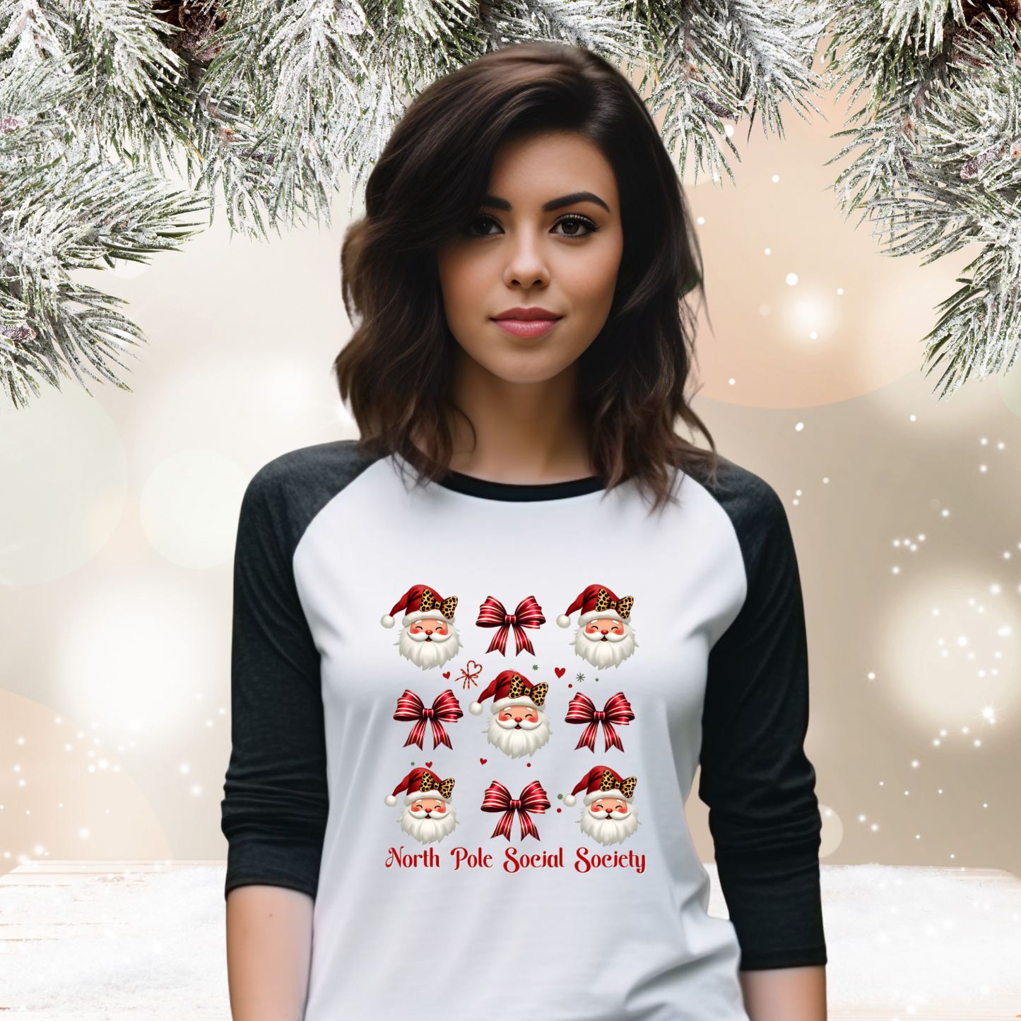 North Pole Social Society Baseball Tee