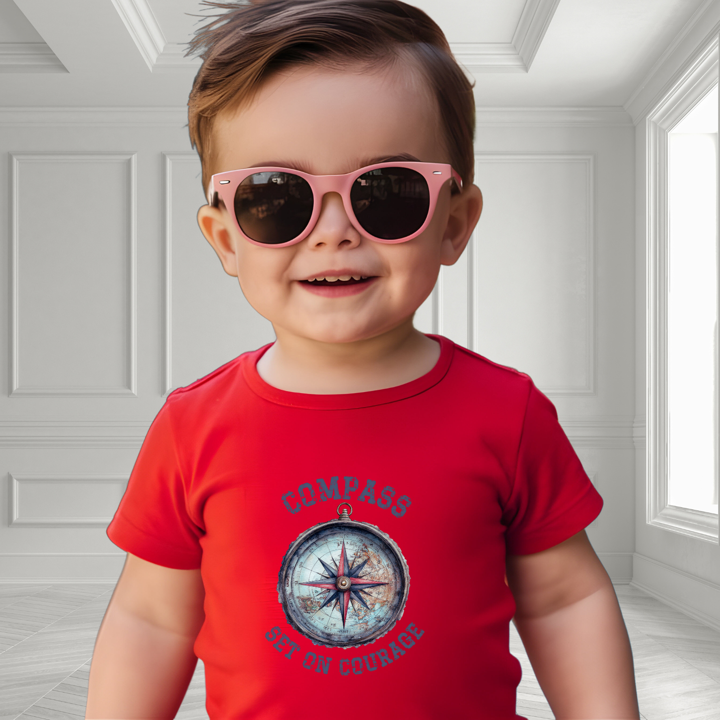 Compass Set On Courage Kid’s T-Shirt