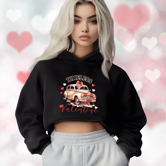 Timeless Valentine Crop Hoodie