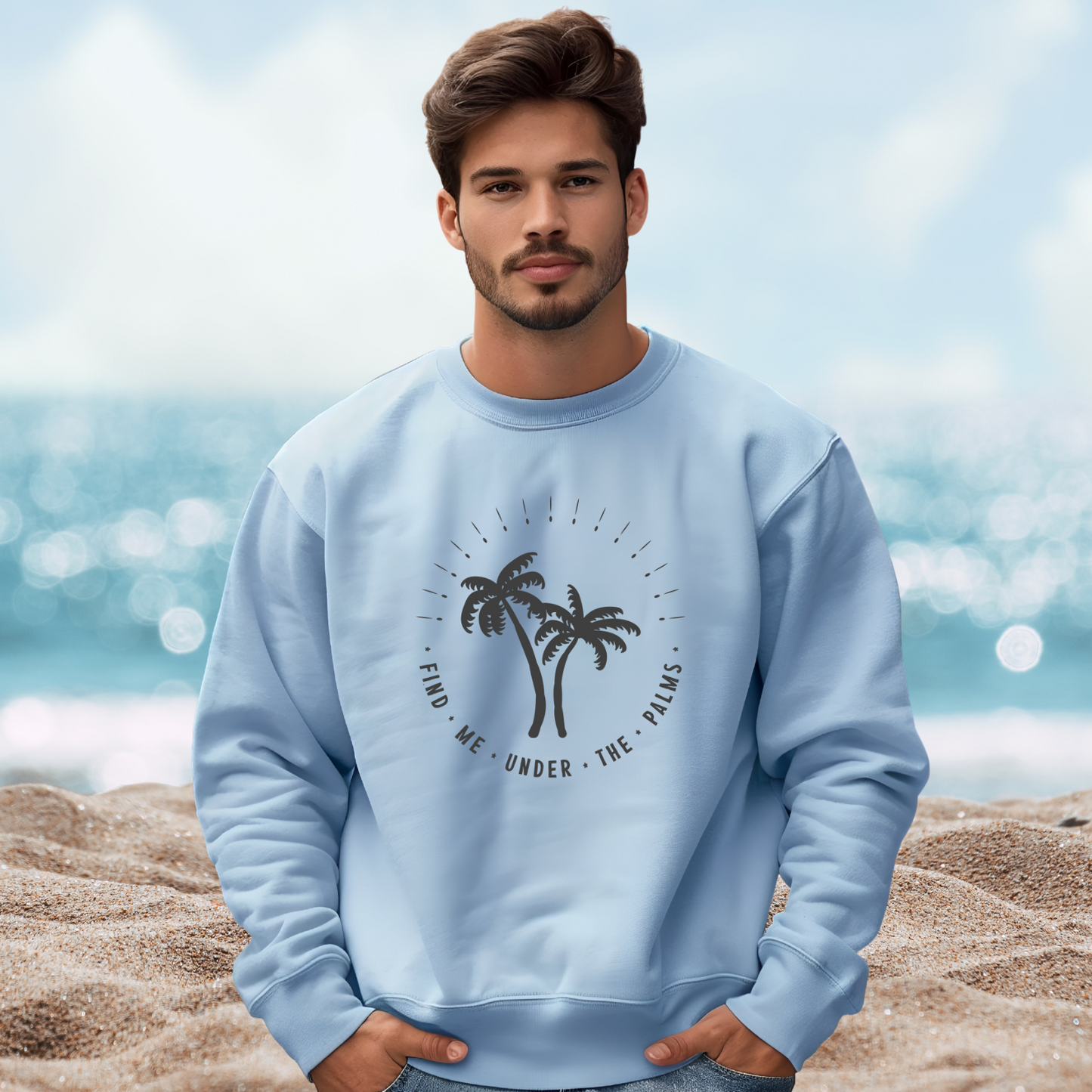 Find Me Under The Palms Crewneck Sweatshirt