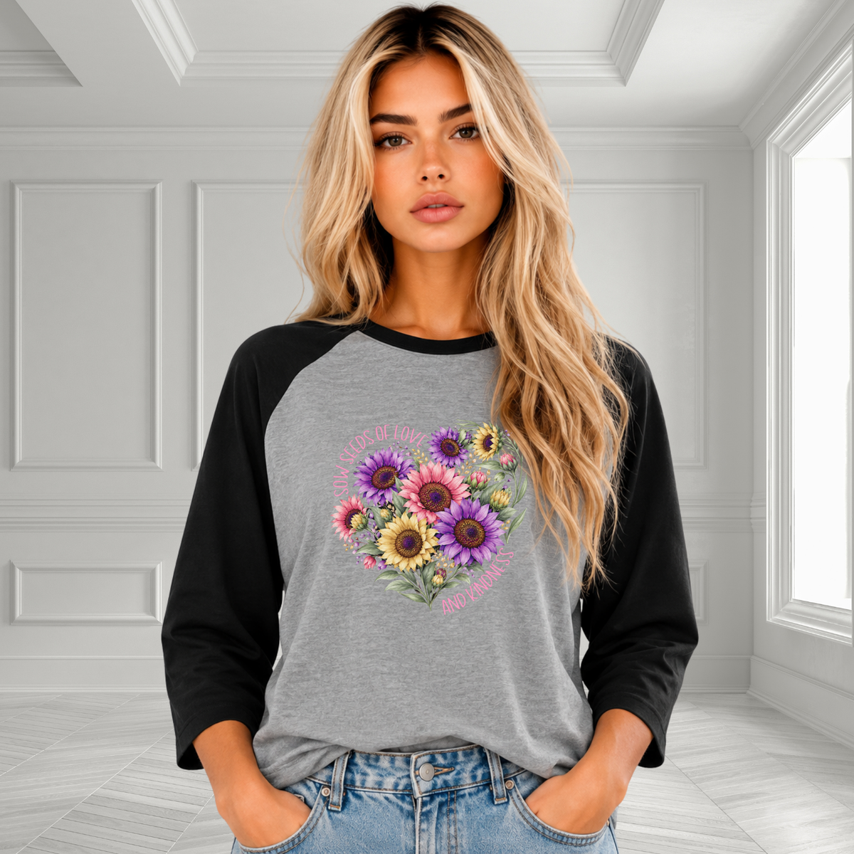 Sow Seeds Of Love And Kindness Baseball Tee