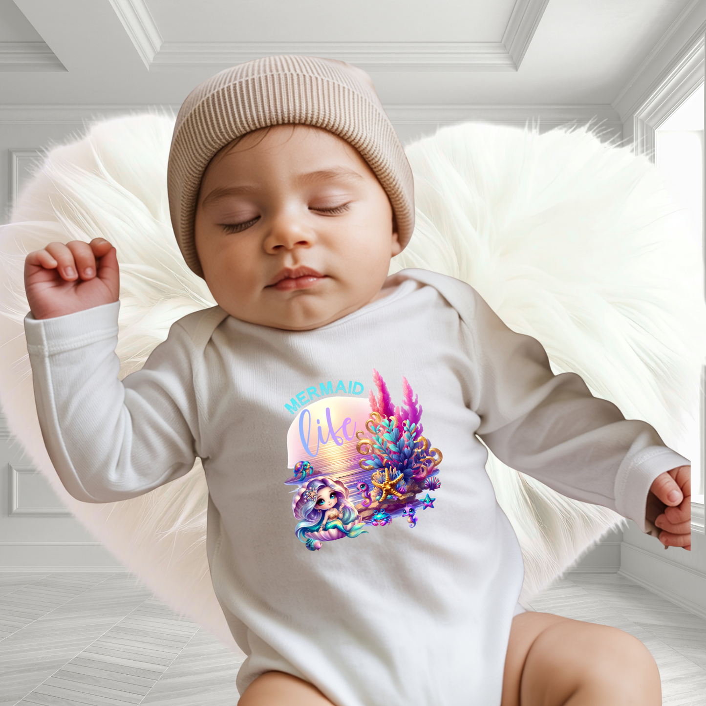 Mermaid Life Infant Long Sleeve Onesie