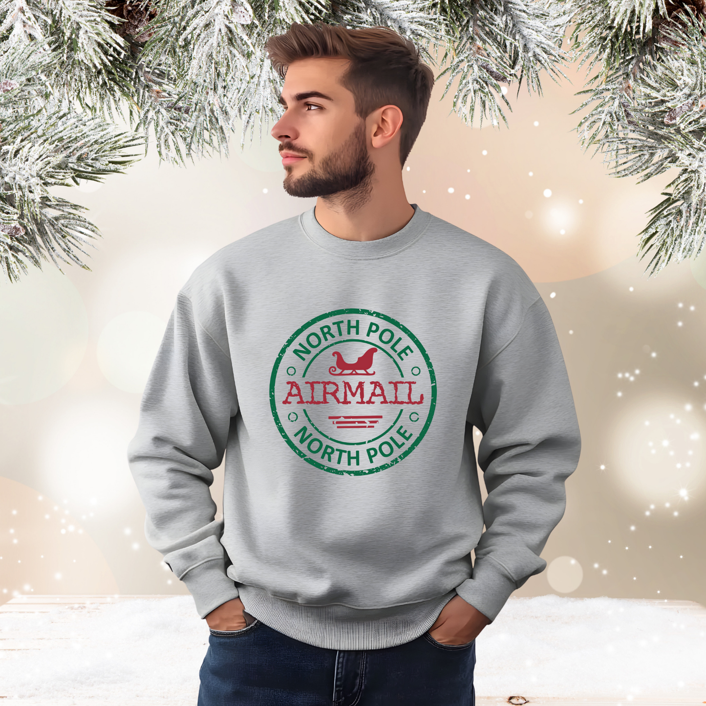 North Pole Airmail Crewneck Sweatshirt
