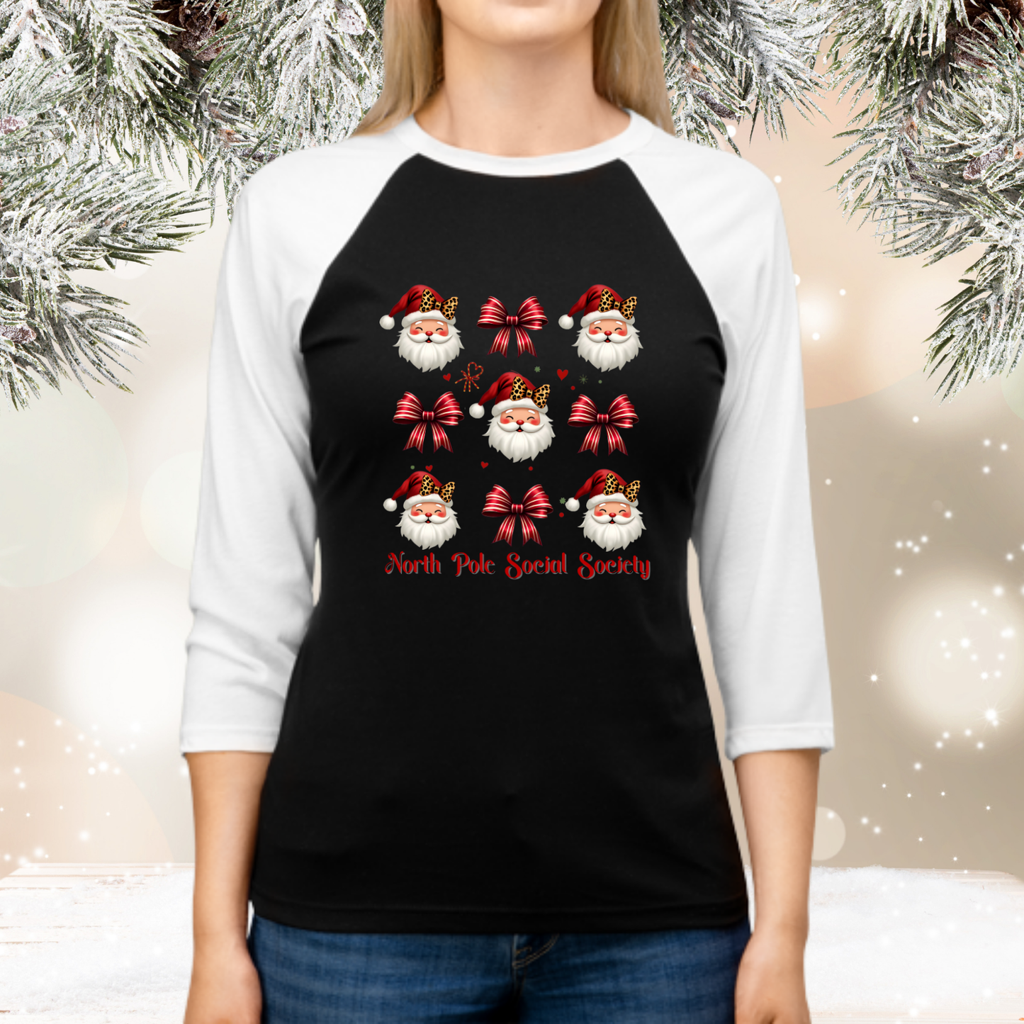 North Pole Social Society Baseball Tee