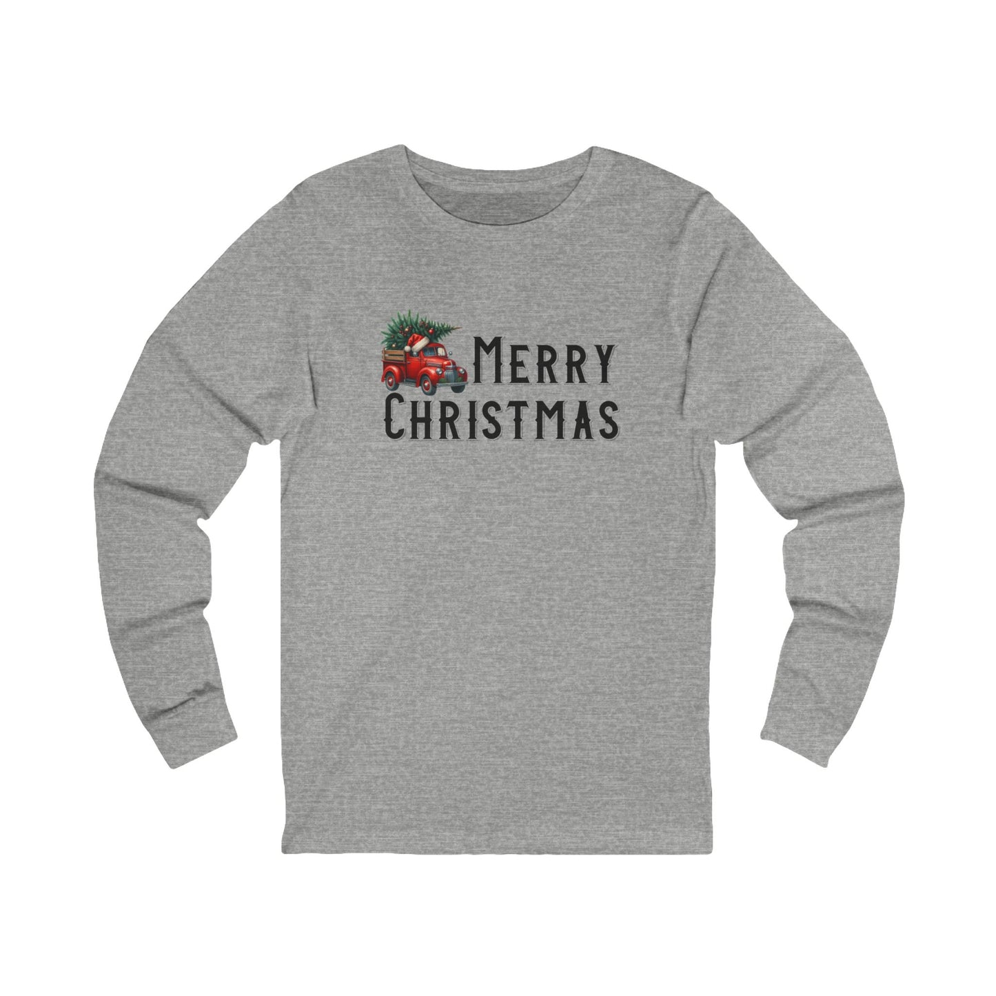 Merry Christmas Vintage Truck Long Sleeve Tee
