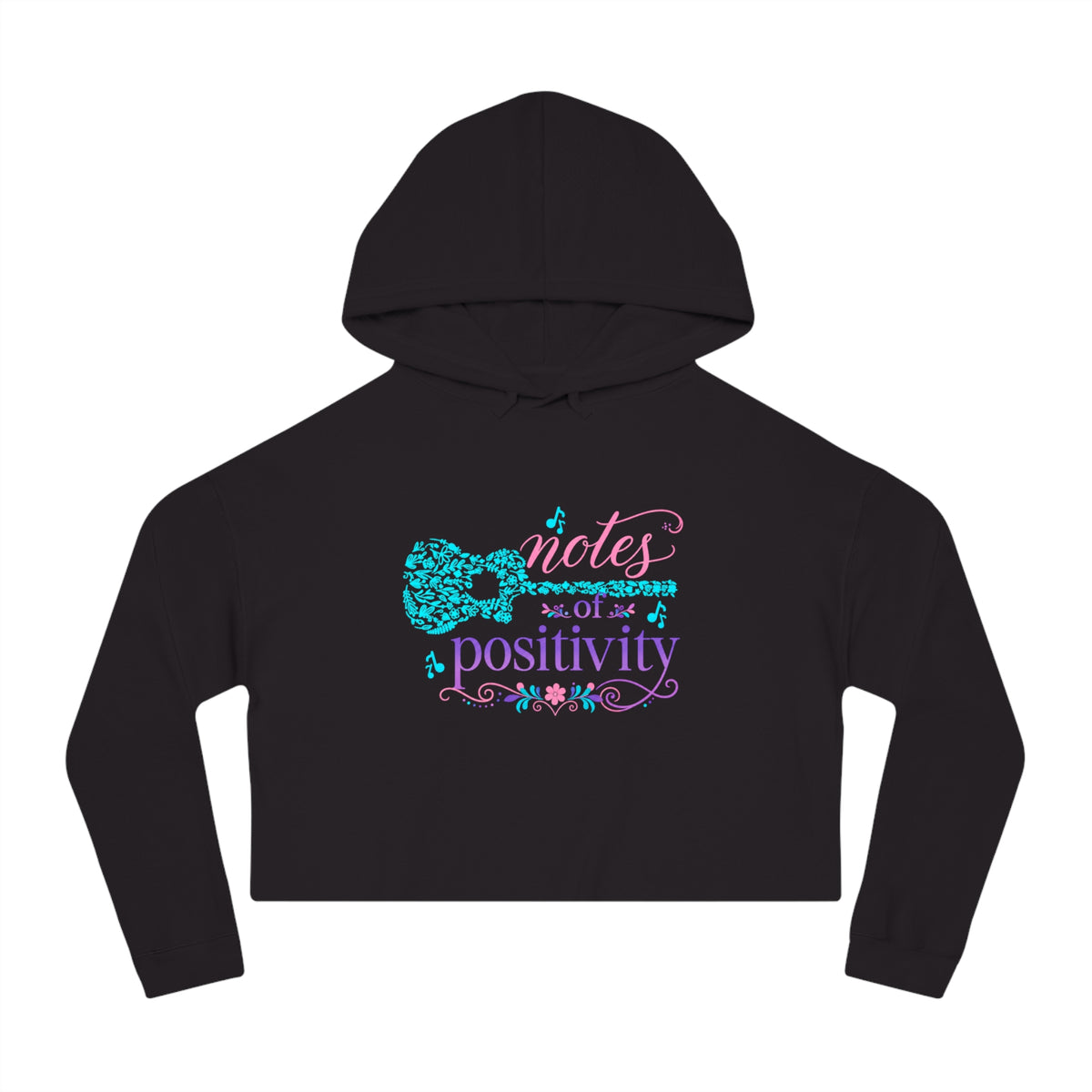 Notes Of Positivity Crop Hoodie