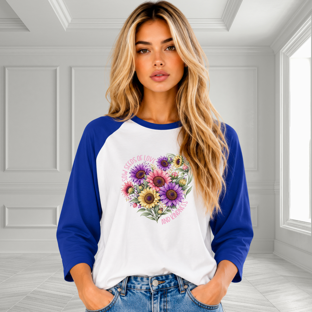 Sow Seeds Of Love And Kindness Baseball Tee